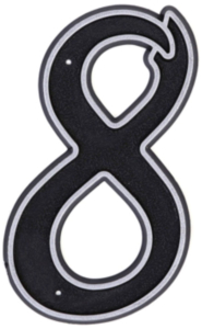 Цифра "8" Larvij 150х80 мм пластик