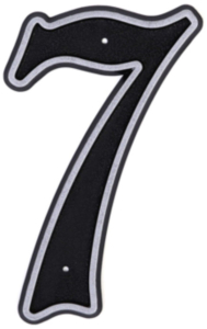 Цифра "7" Larvij 150х80 мм пластик
