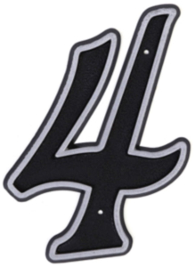 Цифра "4" Larvij 150х80 мм пластик