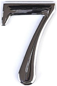 Цифра "7" самоклеящаяся Larvij 45х30 мм цинк хром