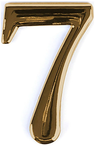 Цифра "7" самоклеящаяся Larvij 45х30 мм цинк золото