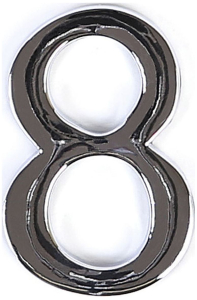 Цифра "8" самоклеящаяся Larvij 45х30 мм цинк