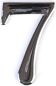 Цифра "7" самоклеящаяся Larvij 45х30 мм цинк