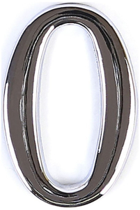 Цифра "0" самоклеящаяся Larvij 45х30 мм цинк