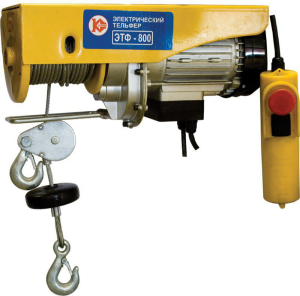 Тельфер КАЛИБР ЭТФ-800 электрический 800 кг 12-6 м