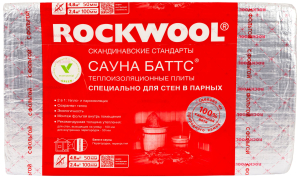Каменная вата ROCKWOOL САУНА БАТТС 50мм 4,8 м²