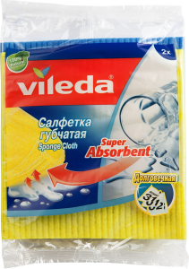 Салфетка универсальная Vileda губчатая 18х18,4 см 2 шт 