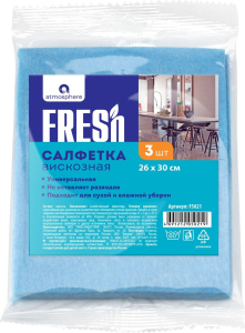 Салфетки универсальные Atmosphere Fresh вискоза 26х30 см 3 шт