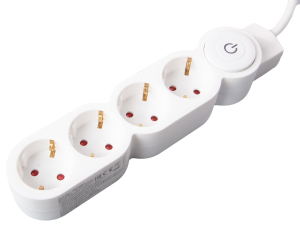 Сетевой фильтр 4 гнезда 3500 Вт 3 м