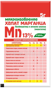 Удобрение минеральное Хелат марганца универсальное 5 г