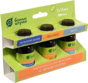 Набор эфирных масел Банные штучки можжевельник, эвкалипт, пихта 10 мл 3 шт