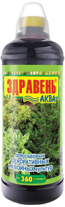 Удобрение комплексное Здравень-аква для садовых и хвойных 1,8 л