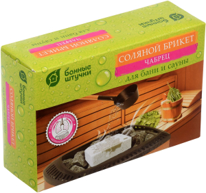 Соляная плитка Банные штучки чабрец 1,3 кг для бани и сауны