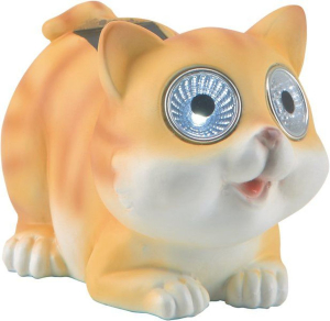 Уличный светильник на солнечной батарее Котик 203999 IP44 оранжевый