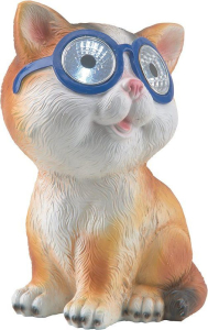 Уличный светильник на солнечных батареях Котик 204003 IP44 оранжевый