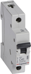 Автоматический выключатель Legrand RX3 1P C40 A 4,5 кА