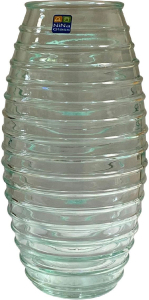 Ваза NiNaGlass Лайт стеклянная лазурная 8,2x24 см