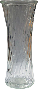 Ваза NiNaGlass Аэлита 3 стеклянная прозрачная 10,5x30 см