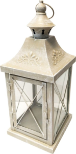 Подсвечник Фонарь металл серый 17х40 см
