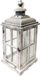 Подсвечник Фонарь металл, дерево металлик 22х56 см