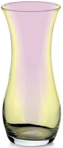 Ваза стеклянная Гласстар Лиловая дымка 26 см