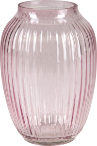 Ваза стеклянная светло-лиловая 15x21см