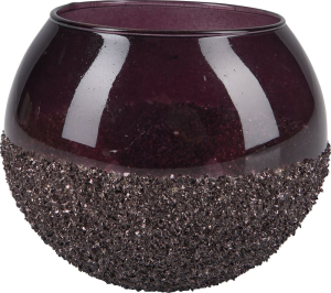 Подсвечник для чайных свеч лиловый 11x10 см