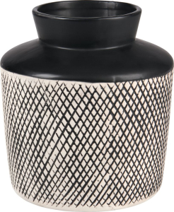 Ваза керамическая черная 16,5x18,4 см