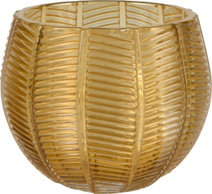 Подсвечник для чайных свеч желтый 9x8 см