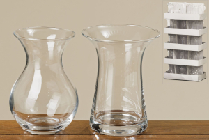 Ваза стеклянная GOA микс H20 см