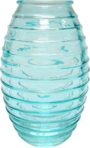 Ваза NiNaGlass Лайт стеклянная лазурь 74x195 см