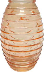 Ваза стеклянная Лайт оранжевая 7,4х19,5 см