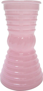 Ваза стеклянная Грейси розовая 9х19 см