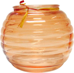 Ваза стеклянная Зара оранжевая 10х13,3 см