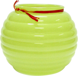 Ваза стеклянная Зара лайм 10х13,3 см