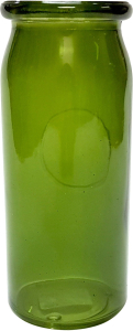 Ваза стеклянная Эден зеленая 7,5х18 см
