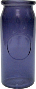 Ваза стеклянная Эден синяя 7,5х18 см