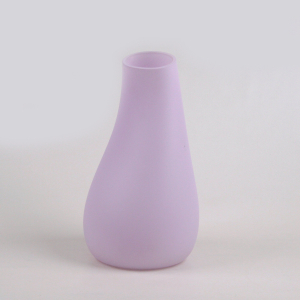 Ваза стеклянная Либеро №1 сиреневая 20х30 см