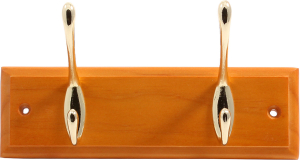 Вешалка Larvij 2 двойных крючка темная сосна 7х22 см