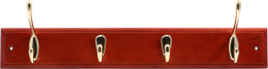 Вешалка Larvij 4 крючка красное дерево 7х40 см
