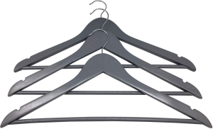 Набор вешалок-плечиков серые 44,5х23 см 3 шт
