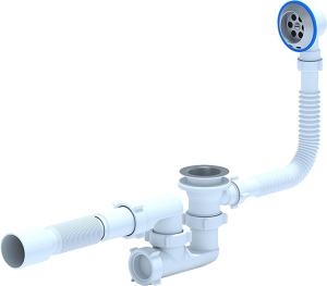 Сифон для ванны АНИ Пласт 1 1/2" 40 мм регулируемый