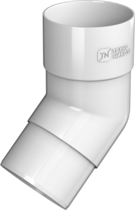 Колено трубы ТЕХНОНИКОЛЬ RAL 9016 d82 мм