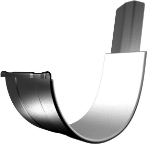 Соединитель желоба Таврос RAL 9007 d92 мм