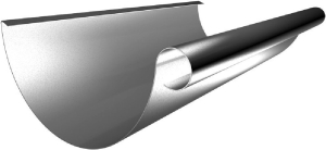 Желоб водосточный Таврос серый оцинкованный 3 м