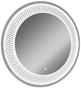 Зеркало для ванной MISTY Стайл 77х77 см с подсветкой белое