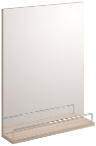 Зеркало для ванной Cersanit Smart 65х50 см с полкой светлый ясень