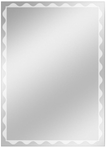 Зеркало для ванной 55х40 см белое