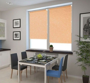 Рулонные шторы Уют Фрост 180х175 см персиковые