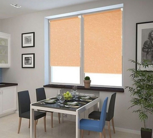 Рулонные шторы Уют Фрост 120х175 см персиковые